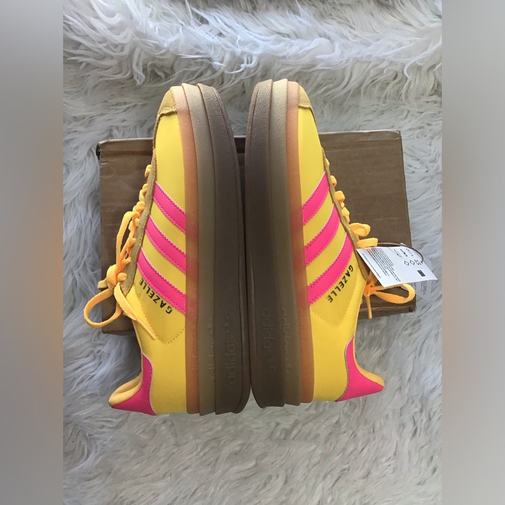 Adidas gazelle bold Spark Pink Lucid Platform Sneaker Size 7 - Picture 8 of 10